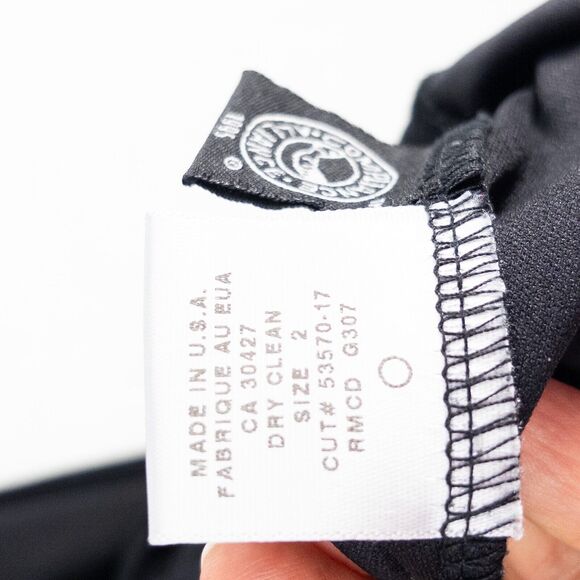 Laundry By Shelli Segal Dress Size 2 Black Vintage V Neck Side Zipper - Picture 8 of 15